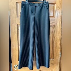 Express editor mid rise pinstripe relaxed trouser pant